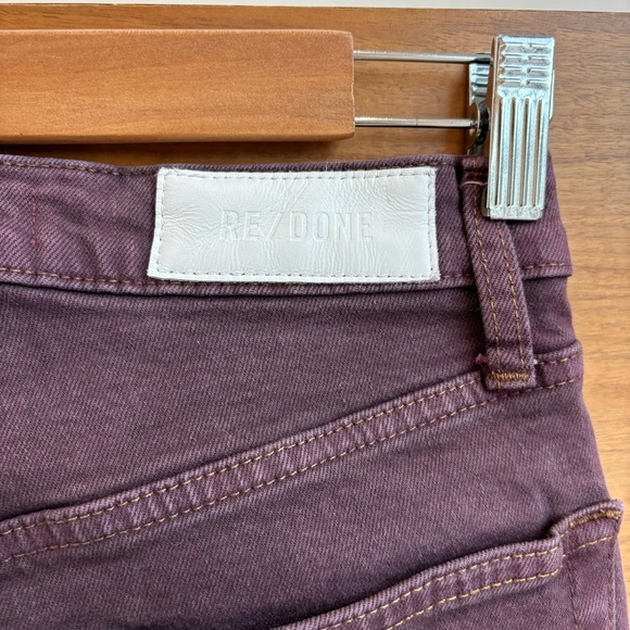 RE/DONE WOMENS STOVE PIPE DENIM CROPPED HIGH-WAIST JEANS, SIZE 26 - Picture 12 of 14